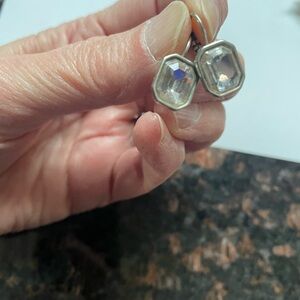 Jade and Jasper Silver Crystal Earrings